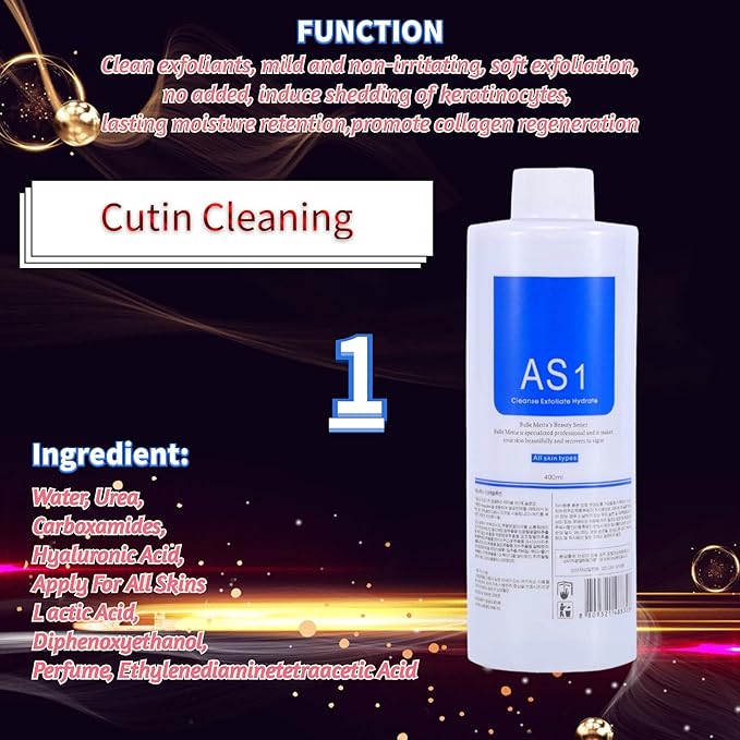 AS1 Aqua Peeling Solution Top Salon Skin Scrub Hydra Skin Scrub Special Solution Small Bubble Solution 400ml