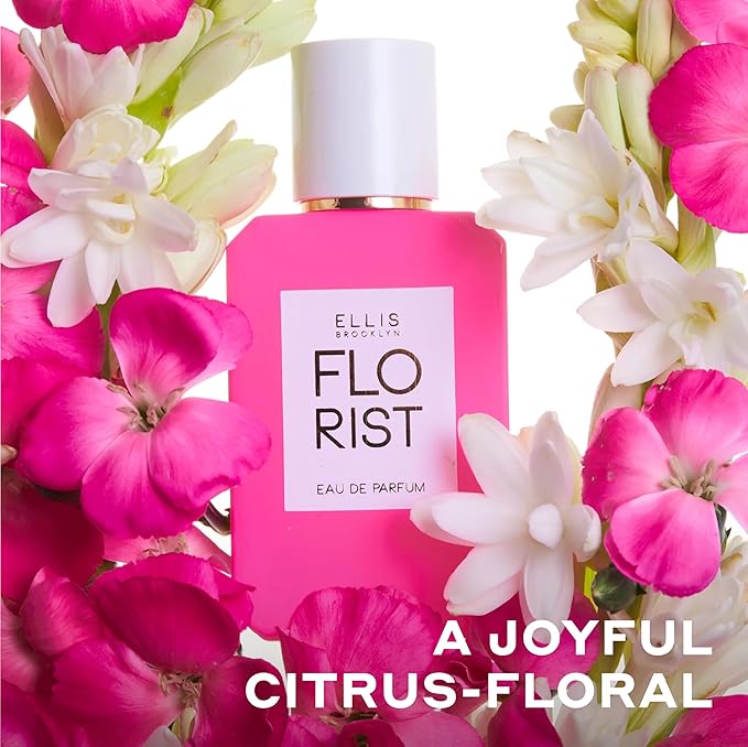 Ellis Brooklyn FLORIST Eau De Parfum - Fresh Floral Perfume For Women with Italian Bergamot, Tuberose, & Cedarwood, Vegan Perfume Made In The USA