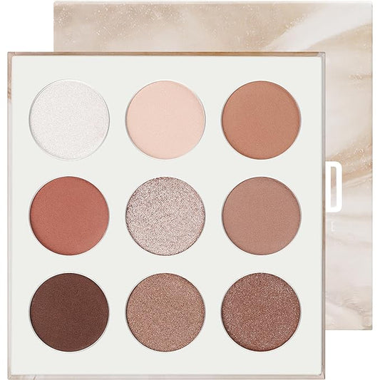 docolor Eyeshadow Palette 9 Colors Neutral Eyeshadow Palette Gemstone Shadow Palettes with Ultra-Velvety and Silky Finishes Highly Pigmented Mattes Shimmers Glitter Long-Wearing Eye Makeup Palettes