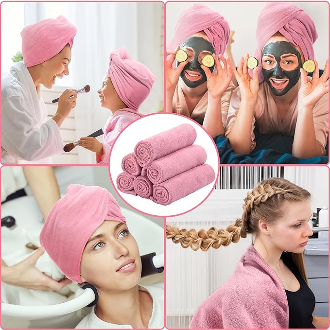 Newwiee 72 Pack Microfiber Bleach Proof Towels Bulk for Salon 18 x 30 Inch Dry Lint Free Hair Drying Hand Towels for Hair, Gym, Bath, Spa, Shaving, Barber(Pink)