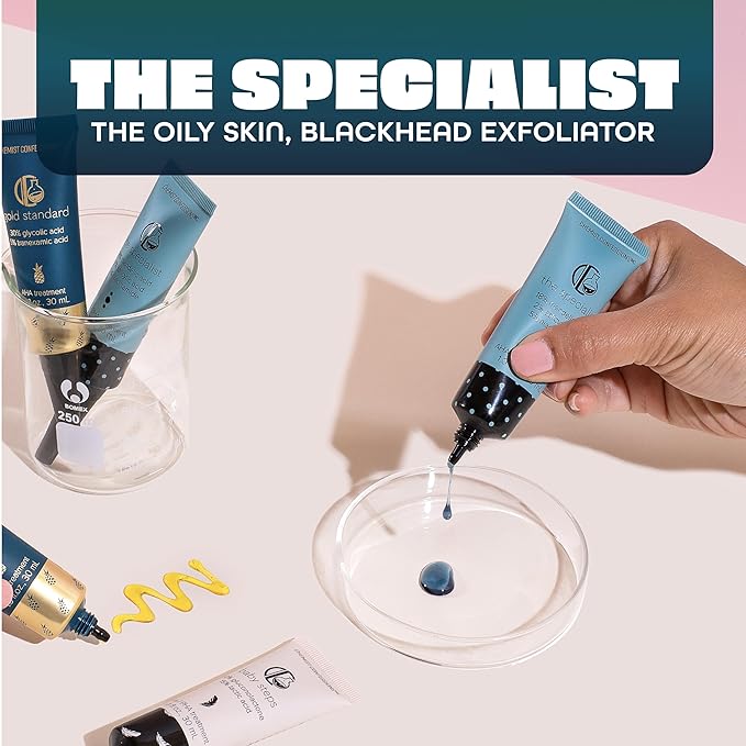 Chemist Confessions The Specialist Blackhead Exfoliation AHA/BHA Treatment Scrub & Mask, 18% Mandelic Acid, 2% Salicylic Acid, and 5% Niacinamide, Clears Blackheads & Unclogs Pores - 1 Fl oz