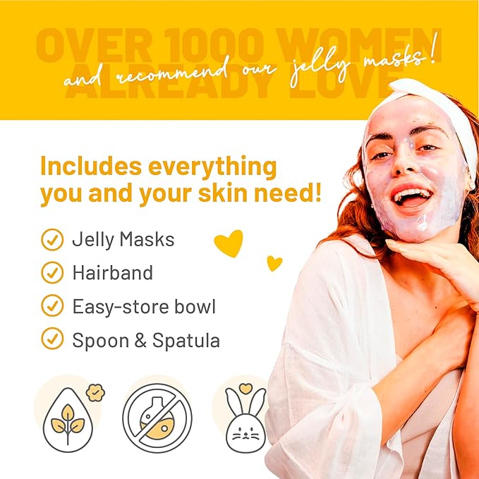 BRÜUN Peel-Off 24K Gold Jelly Mask for Face Care – A 23 fl oz Rubber Mask Jar for 30 to 35 Treatments – A Skin Care Moisturizing Gel Mask of Spa Set for Men, Women and Adults