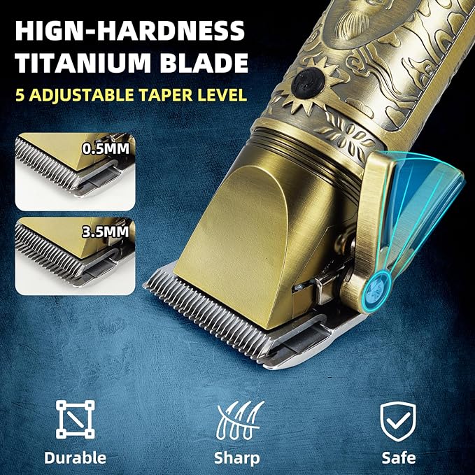 Clippers and Trimmers Set, Beard Trimmer, Electric Razors Shaver for Men, Professional Hair Clipper for Barbers Hair Cutting Set, Mens Grooming Kit w/Mustache Nose Hair Trimmer, Gifts for Him