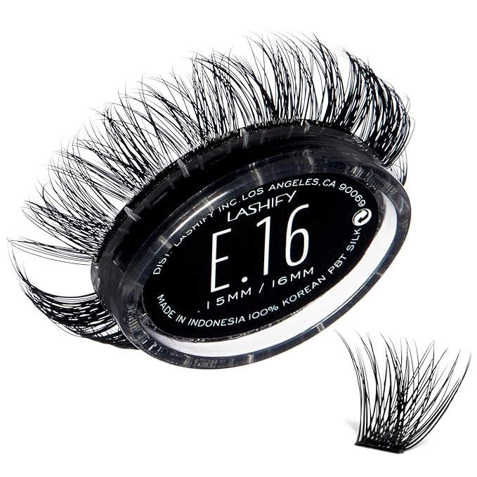 Lashify Extreme 16mm Gossamer DIY Eyelash Extensions Refill, Black, Easy False Lashes To Add Tremendous Volume