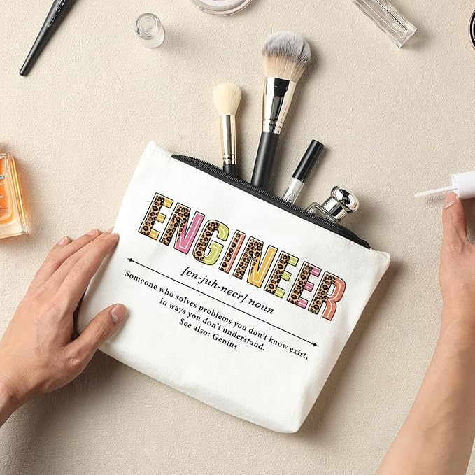 Engineer Accessories Stuff - Makeup Bag Cosmetic Bag for Engineer Student, Engineering Accessories, Birthday Graduation Gifts for Women Female Her Boss Coworker Friend