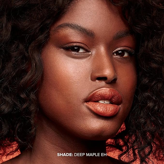 Nudestix Nudies Matte Cream Bronzer 3-in-1 All Over Face Colour for Face, Eyes, and Lips w/Blending Brush (Deep Maple Eh)