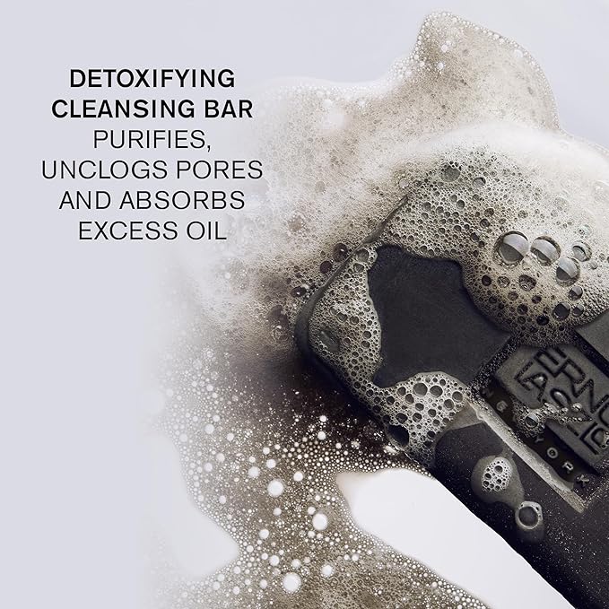 Erno Laszlo Sea Mud Deep Cleansing Bar for Skincare, Charcoal Cleansing Face Bar Purifies, Unclogs Pores, Absorbs Excess Oil, 1.7 Oz, Black