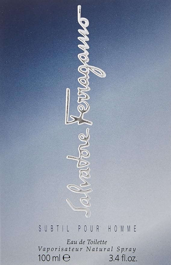 Salvatore Ferragamo Subtil Eau de Toilette Spray for Men, 3.4 Ounce (Pack of 2)