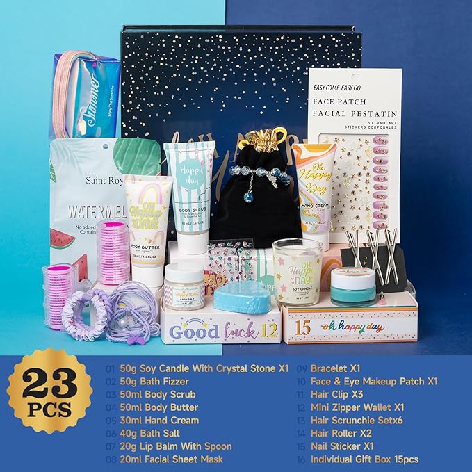 Mother's Day Gifts Holiday Beauty Advent Calendar Women's Spa Gift Set, Individual Gift Box Calendar for Women Full Kit Gift Surprise Box Bath & Body Product Set 15 Individually Boxed Holiday Gifts