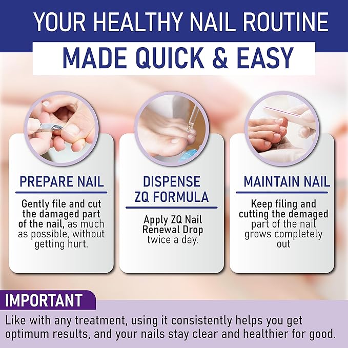 Toenail Treatment Drops - 4 Pack Extra Strength Nail Repair Solution for Toe Nails & Fingernails - Powerful Nail Care Renewal & Recovery Liquid for Thick, Damaged & Discolored Nails Remedy