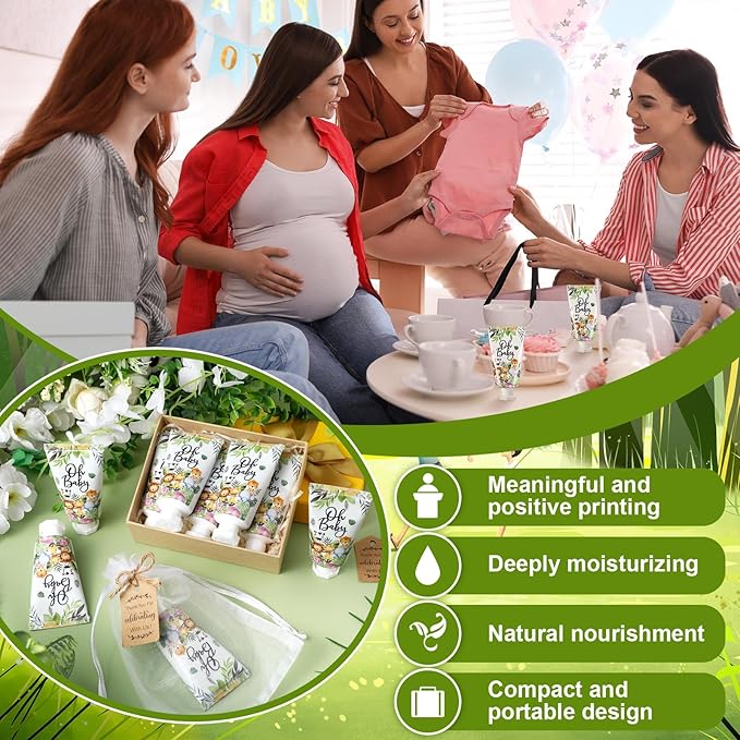 48 Sets Baby Shower Hand Cream Party Favors for Guests Gift Bulk Travel Size Hand Lotion Set for Baby Shower Wedding Christmas(Animal)