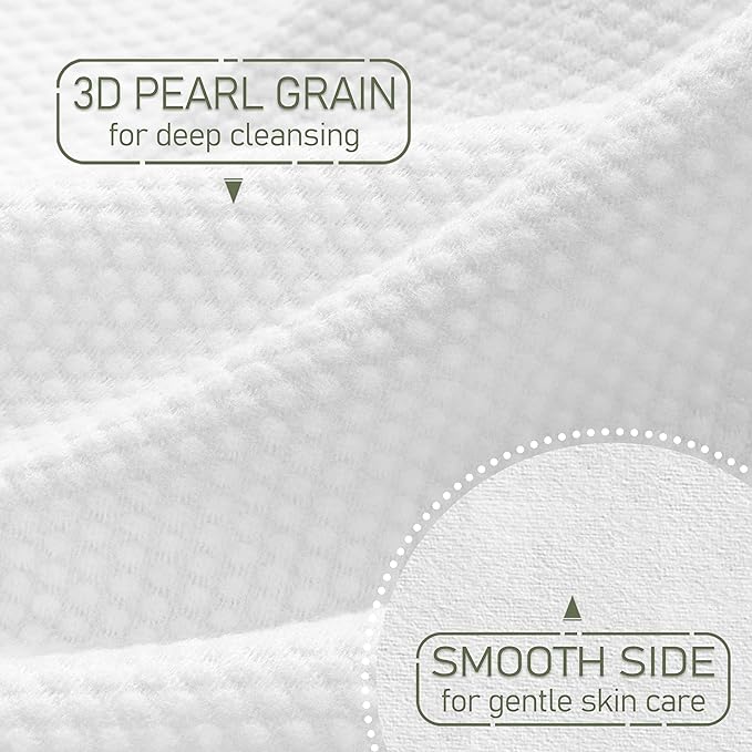 Christmas Style WOWOTEX Disposable Face Towel Biodegradable Large Dry Face Wipes 120 Count/2 Box Extra Thick Soft Clean Facial Towels for Sensitive Skin, Facial Cleansing, Nursing, 10"×12"