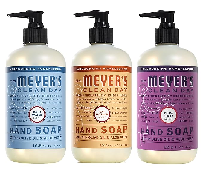 MRS. MEYER'S CLEAN DAY New Spring Scent Variety Pack (Rain Water + Oat Blossom + Plum Berry)