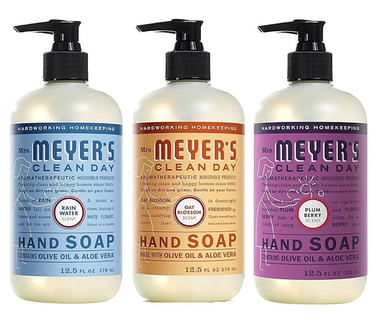 MRS. MEYER'S CLEAN DAY New Spring Scent Variety Pack (Rain Water + Oat Blossom + Plum Berry)