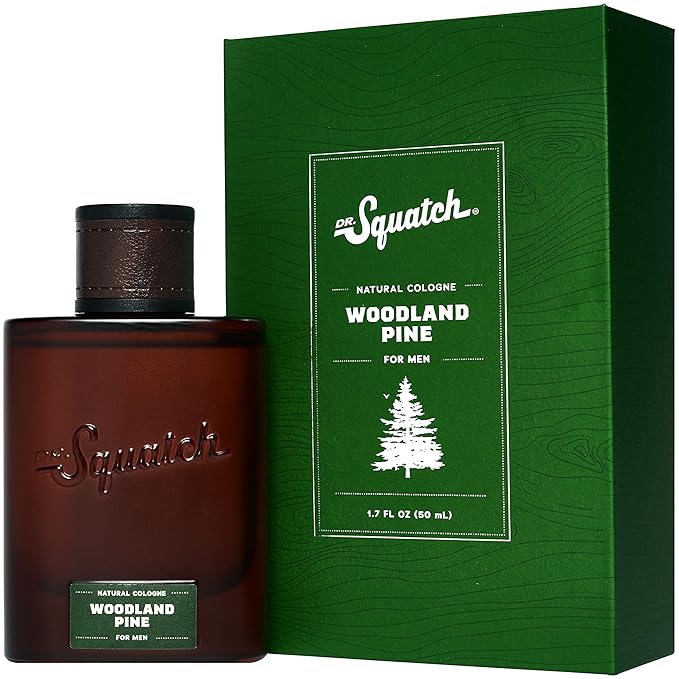Dr. Squatch Natural Cologne for Men - Scent-Lock Technology and Sustainably-Sourced Ingredients - Woodland Pine Cologne (1.7 fl oz)