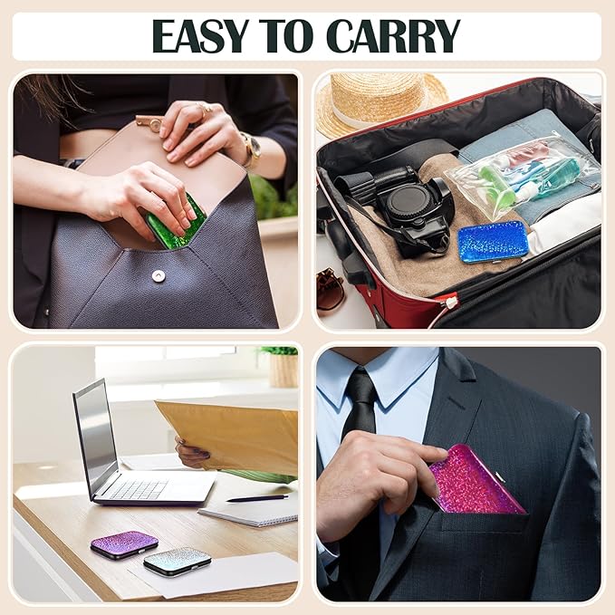 30 Sets Bulk Gifts for Women Manicure Set Bulk Professional Nail Care Kit Nail Clippers Kit 8 in 1 Stainless Steel Pedicure Set with Travel Case for Women Men(Bright Glitter)