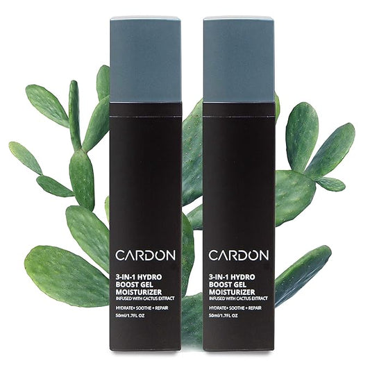 Cardon Anti-Aging Face Moisturizer, Korean Skincare Hydro Boost Gel, Ultra Light Face Cream to Even Skin Tone Overnight, Healing Cactus Extract, Reduce Wrinkles, Repair Acne Scars (2 CT)