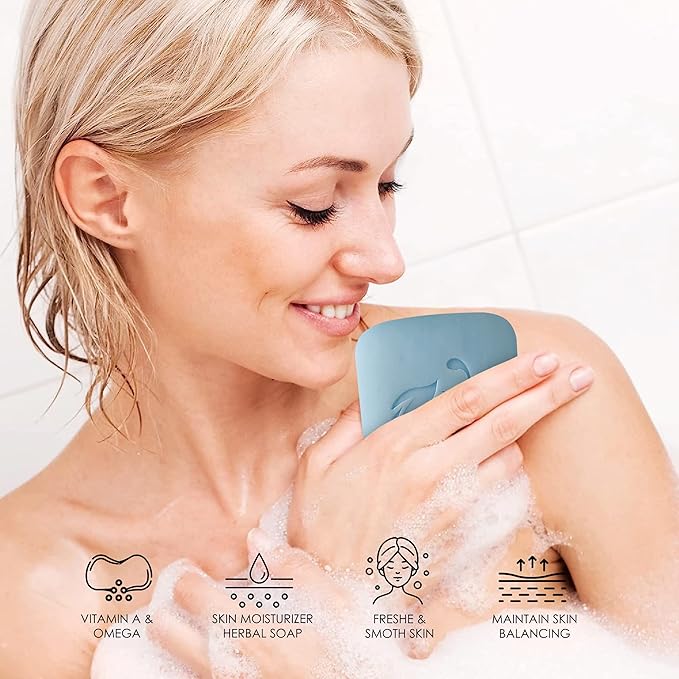 Aloe Vera, Flaxseed and Hemp seed oil Herbal Soap | Pack of 6 of 5oz soap Bar | Ideal for Men and Women, Soothing and Nourishing Soap for Moisturization