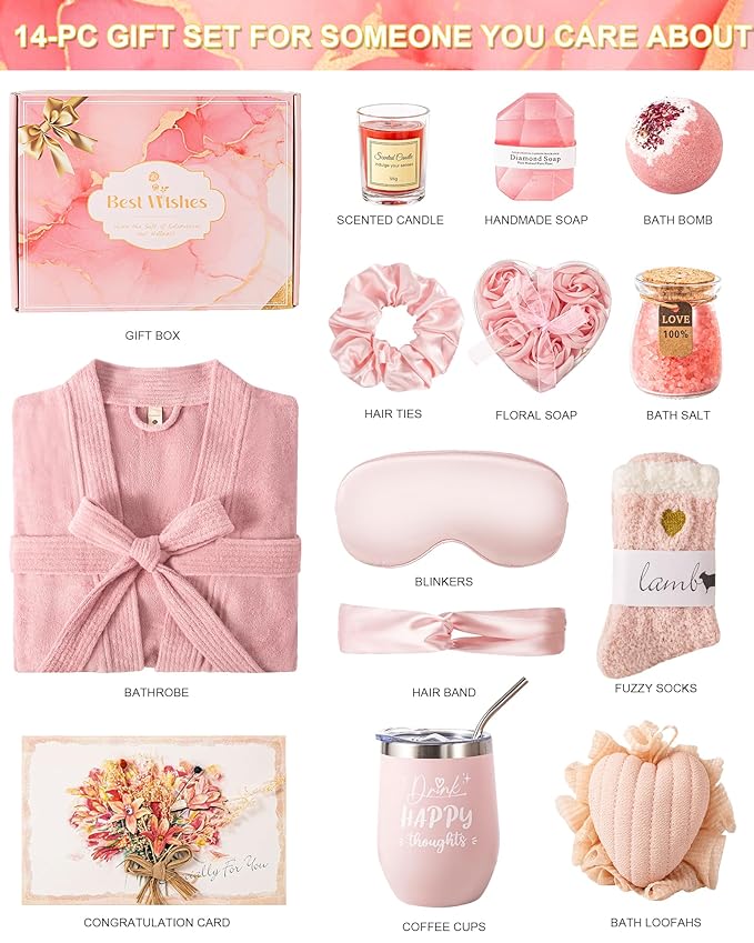 Gifts for Women,Mothers Day Relaxing Spa Gift Baskets for Mom,Happy Birthday Gift Ideas Basket