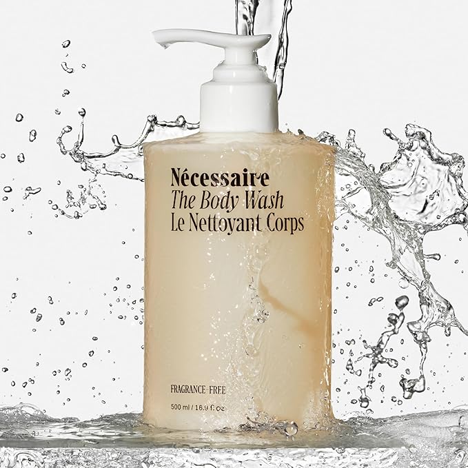Nécessaire The Body Wash Fragrance-Free. Natural Body Wash for Women + Men. Barrier Cleanse. Multi-Ceramide Gel Cleanser, 16.9 Fl Oz.