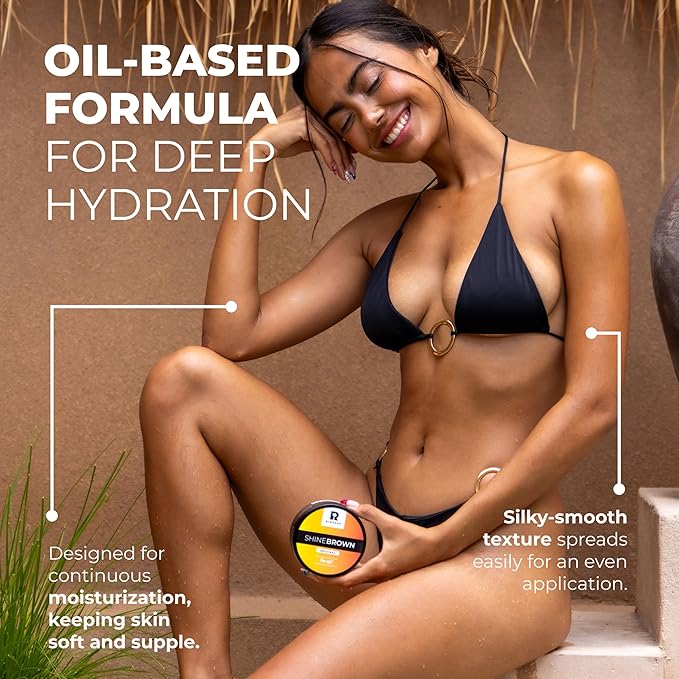 BYROKKO Shine Brown Tan Accelerator Cream 7.1 Fl Oz, Outdoor Sun or Indoor Tanning Oil or Tanning Bed Lotion, Fast Bronzer with Premium Natural Ingredients for Deep, Long-Lasting Glow