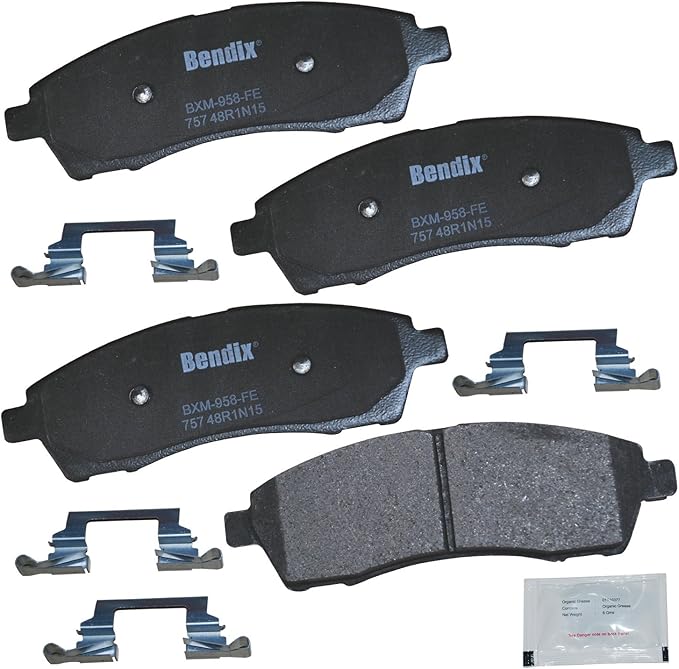 Bendix Priority1 CFM757 Semi-Metallic Rear Brake Pads for Ford Excursion 2005-2000, F-250 Super Duty 2004-1999, F-350 Super Duty 2004-1999
