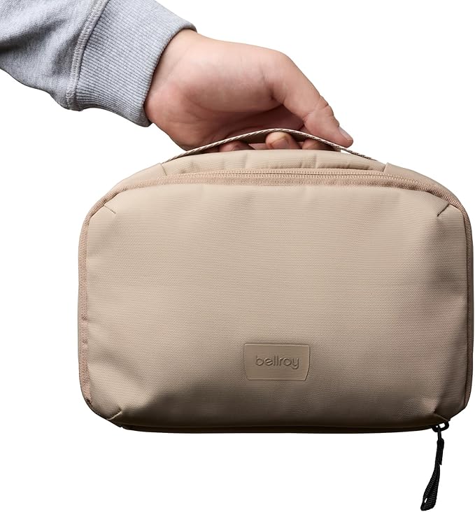 Bellroy Hanging Toiletry Kit (Hanging 3 Liter Toiletry Bag for Men and Women, and Designed for Travel) - Stone