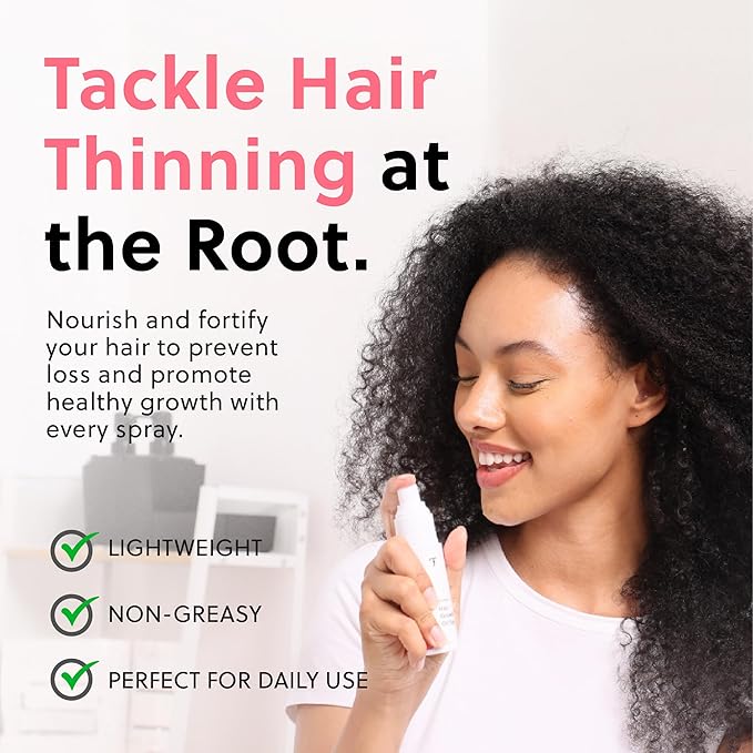 Advanced Hair Growth Oil Spray -Non-Greasy Hormone Free Formula - Promotes Thicker Natural Hair, Damage Repair, Loss Prevention, Ideal for Dry Scalp- ForHair