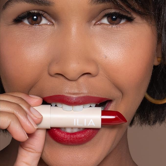 ILIA - Color Block Lipstick | Non-Toxic, Vegan, Cruelty-Free, Hydrating + Long Lasting, No Budge Color with Full Coverage (Tango (Deep Red With Neutral Undertones), 0.14 oz | 4 g)
