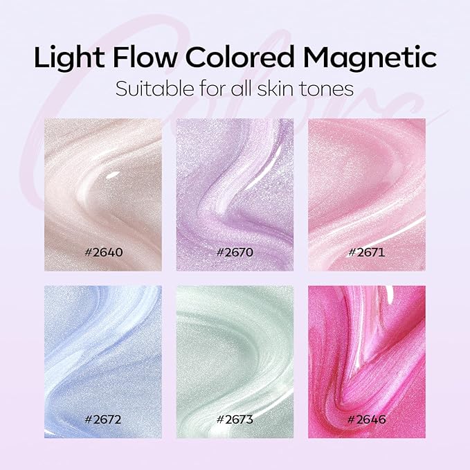 modelones Cat Eye Gel Nail Polish, 6 Colors Glitter Summer Pink Blue Green Blue Gel Polish Set with Magnet Sparkle Translucent Nail Gel Polish Kit Soak Off Led Nail Art Manicure Salon DIY Gifts