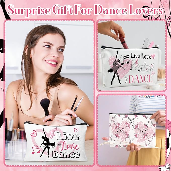 30pcs Dance Makeup Bag Dance Cosmetic Bags Dancer Gifts Survival Kit Pouch Travel Toiletry Bag Dance Team Gifts for Girls Women Dance Teacher Competition