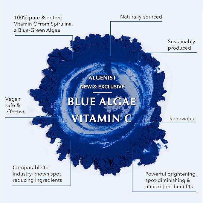 Algenist Blue Algae Vitamin C Dark Spot Correcting Peel - Visibly Reduce the Appearance of Discoloration - Exfoliating AHAs, BHA & PHA to Brighten & Even Skin Tone (45ml)