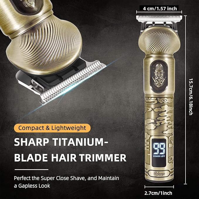 Beard Trimmer for Men, Waterproof Cordless Hair Clipper, Electric Razor Shaver, Mens Grooming Kit for Mustache Nose Body Facial Hair, Rechargeable Beard Trimmer Kit, Gifts for Men