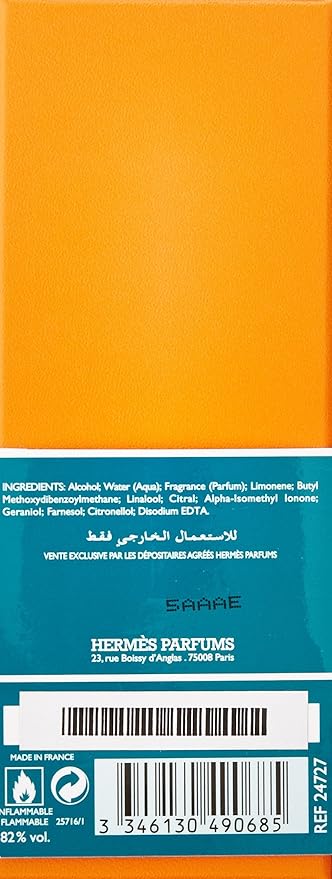 Eau d'Orange Verte by Hermes for Men 3.3 oz Eau de Cologne Spray