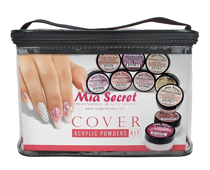 Mia Secret Professional Cover Acrylic Powders Nail Kit/Set For Beginner - Nail kit with everything - Kit de uñas acrilicas completo mia secret - Kit de polvos acrilicos cover para uñas de acrilico