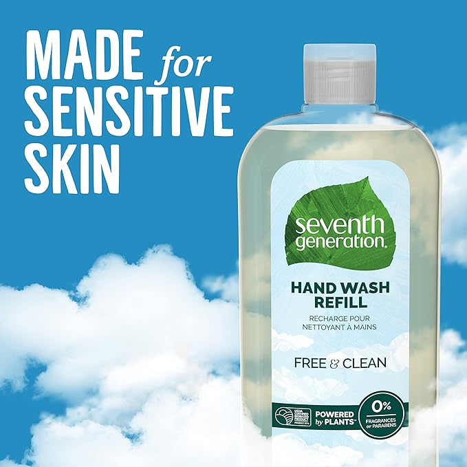 Seventh Generation Hand Wash Refill, Free & Clean Unscented, 24 fl oz