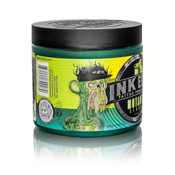 INKEEZE Mutant Serum Green Tattoo Ointment Limited Edition Bored Ape Yacht Club NFT, Made in USA, 16oz
