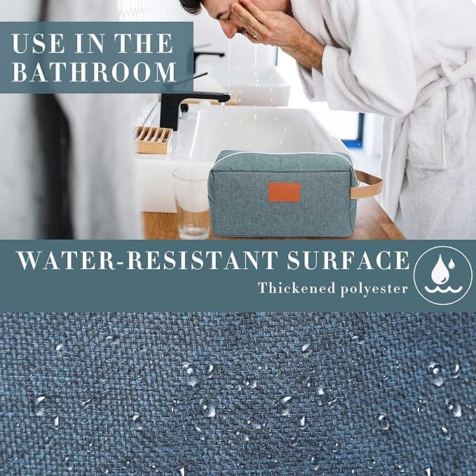 Paterr 8 Pieces Groomsmen Gift Bags Toiletry Bag for Men Hanging Travel Toiletry Bag Water Resistant Shaving Bag Portable Storage Bags Christmas Gifts(Gray, Black, Blue, Green)