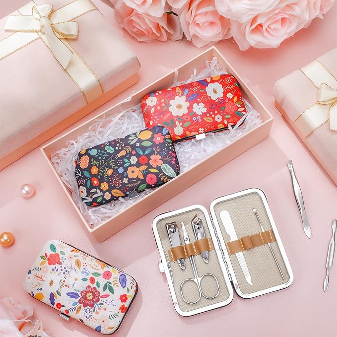 Gisafai 12 Set Thank You Employees Appreciation Gifts for Women Inspirational Manicure Set Nail Clipper Bulk for Nurse Week Gift Office Coworkers Customers Staff