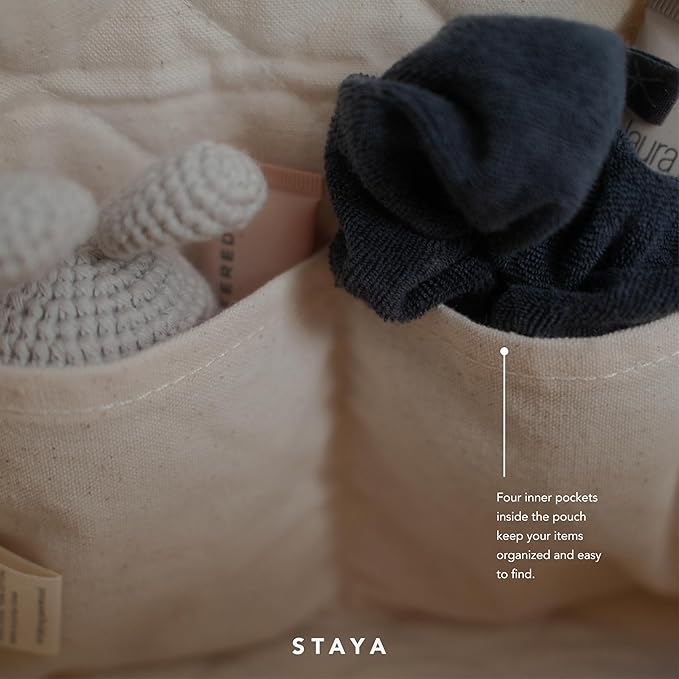 Staya Quilted Toiletry Pouch - Compact, Versatile, and Stylish Bag for All Your Essentials (Floral Canvas)