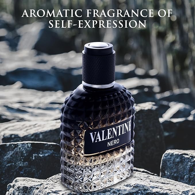 URBAN COLLECTION Valentine Nero for Men - Woody Aromatic Fragrance with Floral and Mineral Notes - Masculine Scent - 100ml