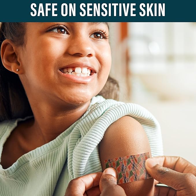 NUVADERMIS Silicone Scar Tape for Kids - Scar Tape for Surgical Scars - 120" x 1.5" Roll - Reusable Medical Grade Silicone Scar Tape for Children - 1 Pack - Dinosaurs