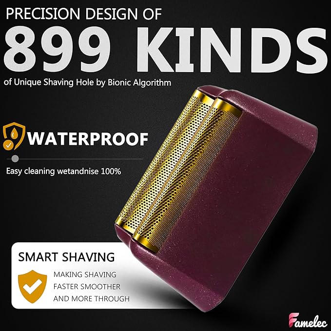 2 Pack for Wahl Shaver Foil Replacement Professional 5 Star Series Finale Shaver, Fit for Foil Cutter Bar Assembly Gold Super Close Shaving Models 7031-100 7043-100 7031-200