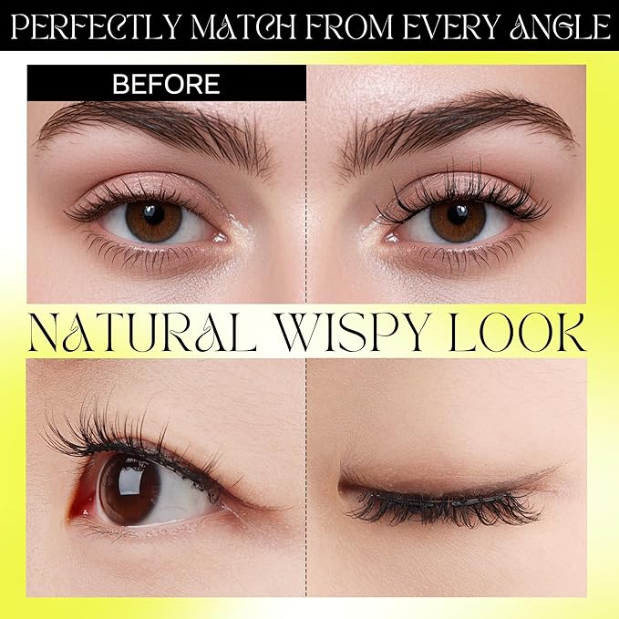 CALAILIS Magnetic Eyelashes with Applicator Upgrade Soft Magnetic Eyelashes Natural Look Reusable Magnet Lashes Kit No Glue Needed Easy to Wear and Remove (M02)