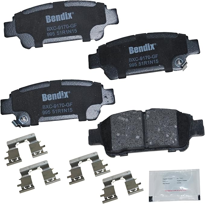 Bendix Priority1 CFC995 Ceramic Rear Brake Pads for Toyota Sienna 2010-2004