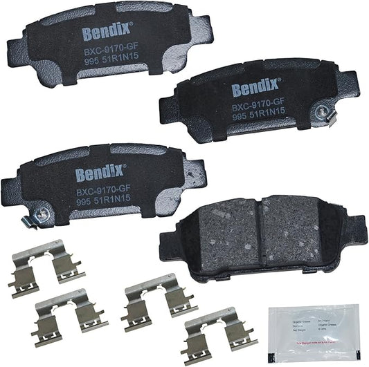 Bendix Priority1 CFC995 Ceramic Rear Brake Pads for Toyota Sienna 2010-2004