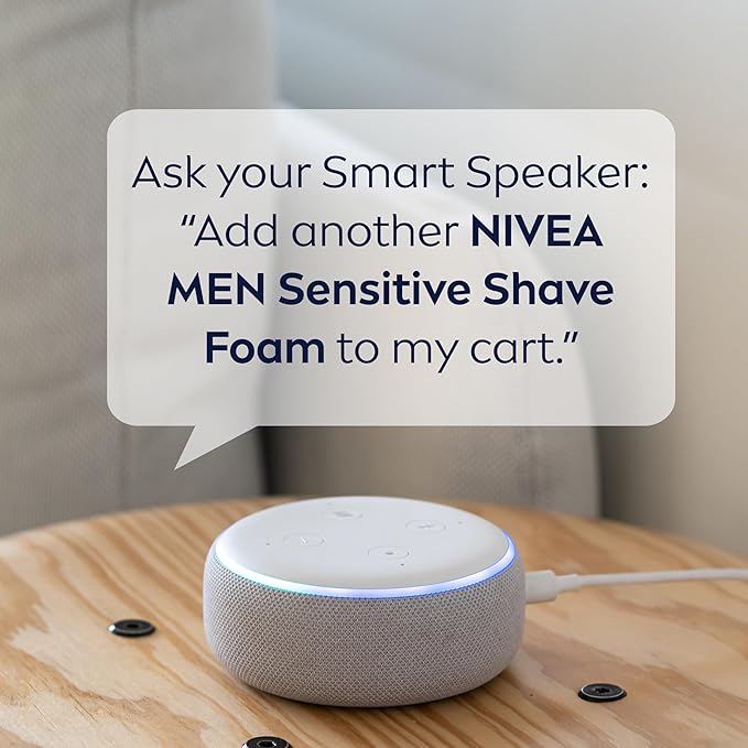 NIVEA MEN Sensitive Shave Foam with Vitamin E, Soothing Chamomile and Witch Hazel Extracts, 6 Pack of 7 Oz Cans