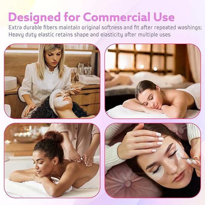 Massage Table Sheets Sets – 4 Set Bundle, 120GSM Double Brushed Microfiber, Premium Massage Sheets Sets, Spa Bed Sheets for Esthetician, Wrinkle & Oil Resistant, White