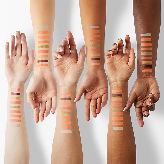 docolor Eyeshadow Palette 9Colors Orange Eyeshadow Gemstone Shadow Palettes Highly Pigmented Mattes Shimmers Naked Smokey Glitter Cream Colorful Powder Blendable Long Lasting Waterproof Makeup Palette