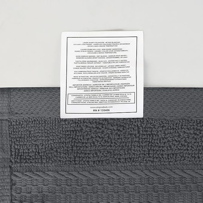 Utopia Towels 12 Pack Premium Wash Cloths Set, 12 by 12 Inches, 100% Cotton Ring Spun, Highly Absorbent and Soft Feel Essential Washcloths for Bathroom, Spa, Gym, and Face, Dark Brown